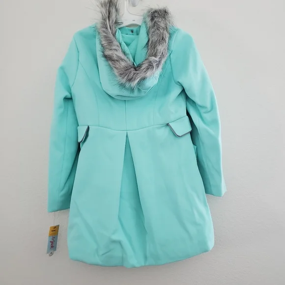 NWT Cat & Jack Mint Pea Coat - Picture 5 of 5